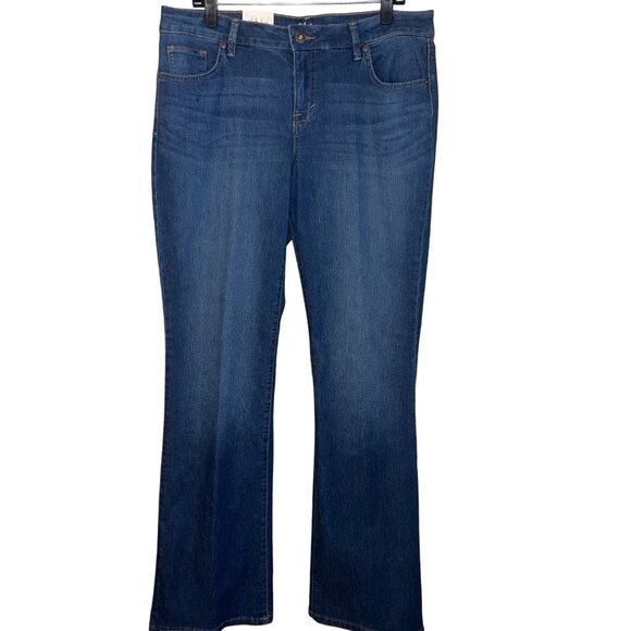 Style &‎ Co Bootcut Low-Rise Jeans (Size 14L, Curvy Fit, Stretch Denim) NEW - Picture 1 of 12